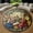 Nativity Scene Nativity, variant on Circle Area Rug, Ufo Alien Ufo Washable Non-Slip Floor Carpet, Soft Rug for Living Room Bedroom Decor 24 Inch