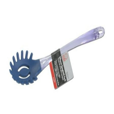 Chef Craft 11341 1-Piece Silicone Spaghetti Fork, Blue with Plastic Handle, 12-1/4-Inch