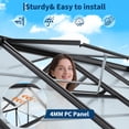 thumbnail image 5 of 8×16 FT Aluminum Polycarbonate Greenhouse, Easy Assembly Walk-in Greenhouse with Roof Vent & Lockable Door, Heavy Duty Outdoor Greenhouse for Patio, Backyard, Garden, Sunroom, 5 of 9