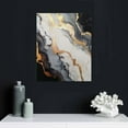 thumbnail image 4 of COMIO Modern Abstract Black and Gold Canvas Wall Art Fluid Lines Marble Pictures Posters Prints Painting White Grey Wall Decor for Bathroom Bedroom Living Room Office Home Decoration, 4 of 4