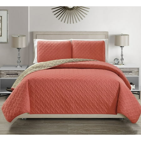 embossed reversible bedspread quilt