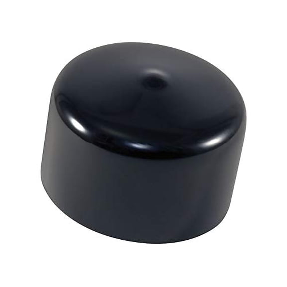 Caplugs 99190228 Plastic Round Cap VC-1500-16, Vinyl, Cap ID 1.500" Length 1.000", Black (Pack of 150)