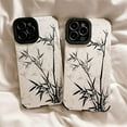 thumbnail image 2 of Elegant Chinese Style Ink Painting Bamboos Soft Phone Case Compatible with iPhone Case (White,iPhone 15), 2 of 6