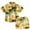 Yellow, variant on Mercatoo Toddler Baby Boy Hawaii Clothes Set Flower Print Shirt Short Sleeve Button Down Top Shorts Boys Summer Outfit