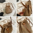 thumbnail image 5 of Straw Bucket Bag for Women, Summer Woven Beach Bag Drawstring Hobo Bucket Purses Handbag for Vacation, 5 of 8