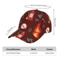 thumbnail image 3 of Kdxio Unisex Fire Extinguisher Pattern Baseball Cap Unisex Washed Classic Adjustable Hat, 3 of 7