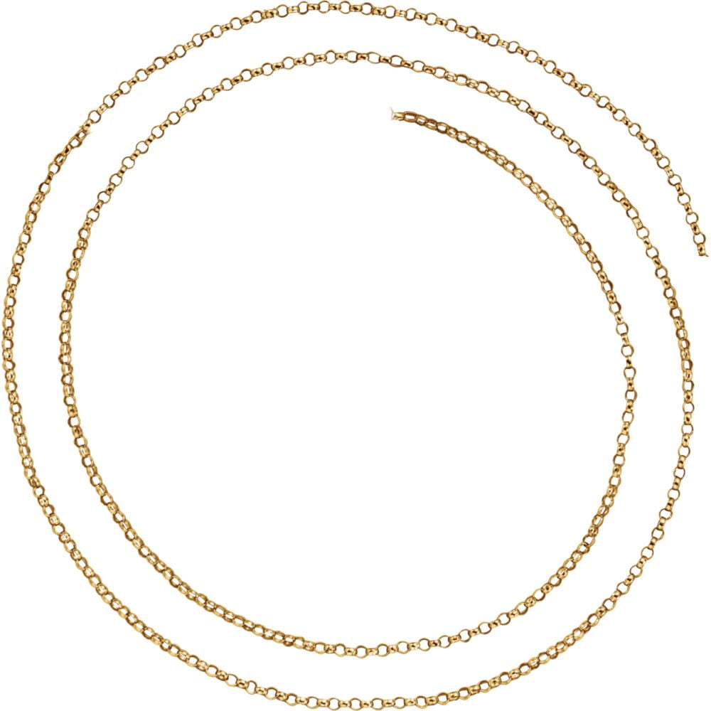 Jewels By Lux 14K Rose Gold 1mm Solid Cable Chain