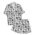 thumbnail image 4 of MEZZALL Ensemble de Pyjama Décontracté Confortable et Élégant à Manches Courtes pour Enfant, Blanc, 2-3 Ans, 4 of 4
