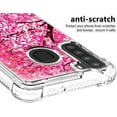 thumbnail image 4 of Compatible with Samsung Galaxy A21 Case Liquid Glitter Cute Stylish Slim TPU Silicone Quicksand Sparkle Shockproof for Women Girls Protective Case for Samsung Galaxy A21 Cherry Blossoms YB, 4 of 12