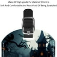 thumbnail image 4 of Square 2Pack PU Leather Happy Halloween Cruise Luggage Tag with Privacy Cover and Name ID Tag for Travel Handbags Backpacks Luggage Tags, 4 of 6