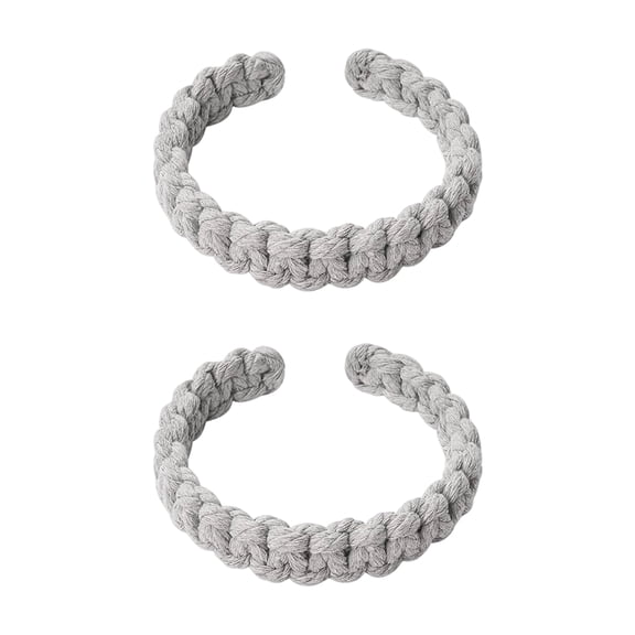 Bohemian Cotton Curtain Tieback Rope, Boho Style Window Holdback for Home and Bedroom, Versatile Decor for Drapes, Sheers and More, 1Pcs Light Gray