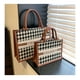 thumbnail image 1 of Bolso de mano con entramado de diamantes de colores en contraste retro de moda, nuevo estilo, bolso de hombro bajo el brazo, bolso de viaje popular para damas de gran capacidad, 1 of 5