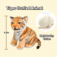 thumbnail image 2 of Plush Tiger Stuffed Animal - Simulated Tiger Plush Toy - Precious Companion - Yellow 9.8 Inches, 2 of 4