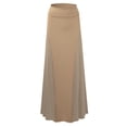 thumbnail image 1 of MBJ WB1371 Womens Maxi Skirt with Side Panel - Made in USA M TAUPE, 1 of 4