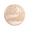 thumbnail image 1 of Cabezal Sello 25 Mm Sun Moon Stars Redonde Red Retro SEAL Pintura Fuego para Boda, 1 of 9