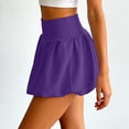 thumbnail image 5 of GEWSEY Women's Bubble Skirt Elastic High Waisted Puffy Skorts Shorts Y2k Skirts with Shorts Underneath (Purple, S), 5 of 9