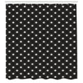 thumbnail image 3 of Stars Shower Curtain, Grungy Background with Doodle Stars and Rays as Dashed Lines Starburst Theme, Fabric Bathroom Set with Hooks, 69W X 70L Inches, Black and White, by Ambesonne, 3 of 3