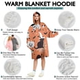 thumbnail image 5 of Wearable Oversized Blanket,Halloween Cat Pattern Wearable Blanket Hoodie for Adults,Cozy Hooded Blankets with Super Pockets,Super Warm Fuzzy Pullover for Women & Men, 5 of 6