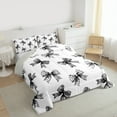 thumbnail image 3 of Castle Fairy Cartoon Polka Dots Bowtie 2Pcs Bedding Comforter Set for Teens Women Men,Black White Twin Comforter Sets,Kawaii Bowknot Breathable Bedding Set,Super Cozy Room Decor, 3 of 8