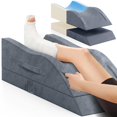 thumbnail image 1 of Almohadas TranquilRelax Wedge para elevar las piernas, espuma viscoelástica, color gris, 1 of 7