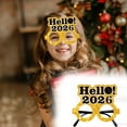 thumbnail image 2 of 2026 New Year Glasses, 1 Pack Party Plastic Eyeglasses for New Years Eve Party, Countdown, Photo Booth, Gold & Silver Glitter Photo Props for Adults, Celebration Decorations, 2 of 4