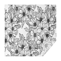 Pioneer Flower Floral Print Pattern Square Tablecloth,Waterproof Square Table Cover,Wipeable Spillproof Washable Table Cover for Home Kitchen Party Decor 42"X42"(107x107cm)