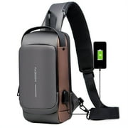 Dadatutu Waterproof Anti-Theft USB Backpack, Chest Bag with Lock & USB Port