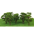thumbnail image 2 of 10 piezas de árboles verdes, maqueta de tren, diorama de ferrocarril, paisaje de jardín, escala HO N, 2 of 9
