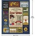 thumbnail image 5 of Social Worker Gifts for Women Office, Social Worker Appreciation Gifts, Graduation Gift for BSW, MSW, DSW, Social Work Month Gifts for Social Workers, Thank You Gifts for Social Worker Blanket 60"x50", 5 of 6