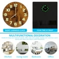 Gpoty Luminous Wall Clocks,12 inch Wooden Glow in The Dark Clock Wall