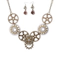 thumbnail image 1 of Conjuntos de Joyería para Mujer, con Colgante de Engranajes Steampunk, Pendientes de Engranajes Salvador Conjunto de pendientes de collar de engranajes, 1 of 10