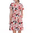thumbnail image 1 of Balery Cute ladybugs red Vestidos sueltos de manga corta para mujer, vestidos de verano 2025, vestidos casuales de corte A con vuelo., 1 of 6