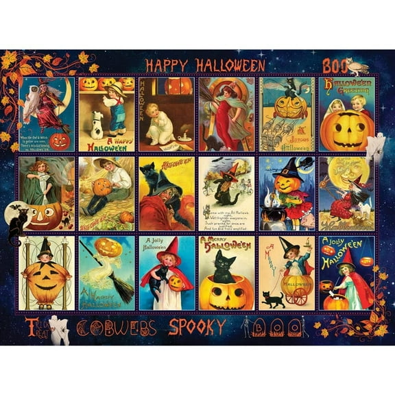 Bits and Pieces 300 Piece Jigsaw Puzzle for Adults “Vintage Halloween” Collage 18" x 24"