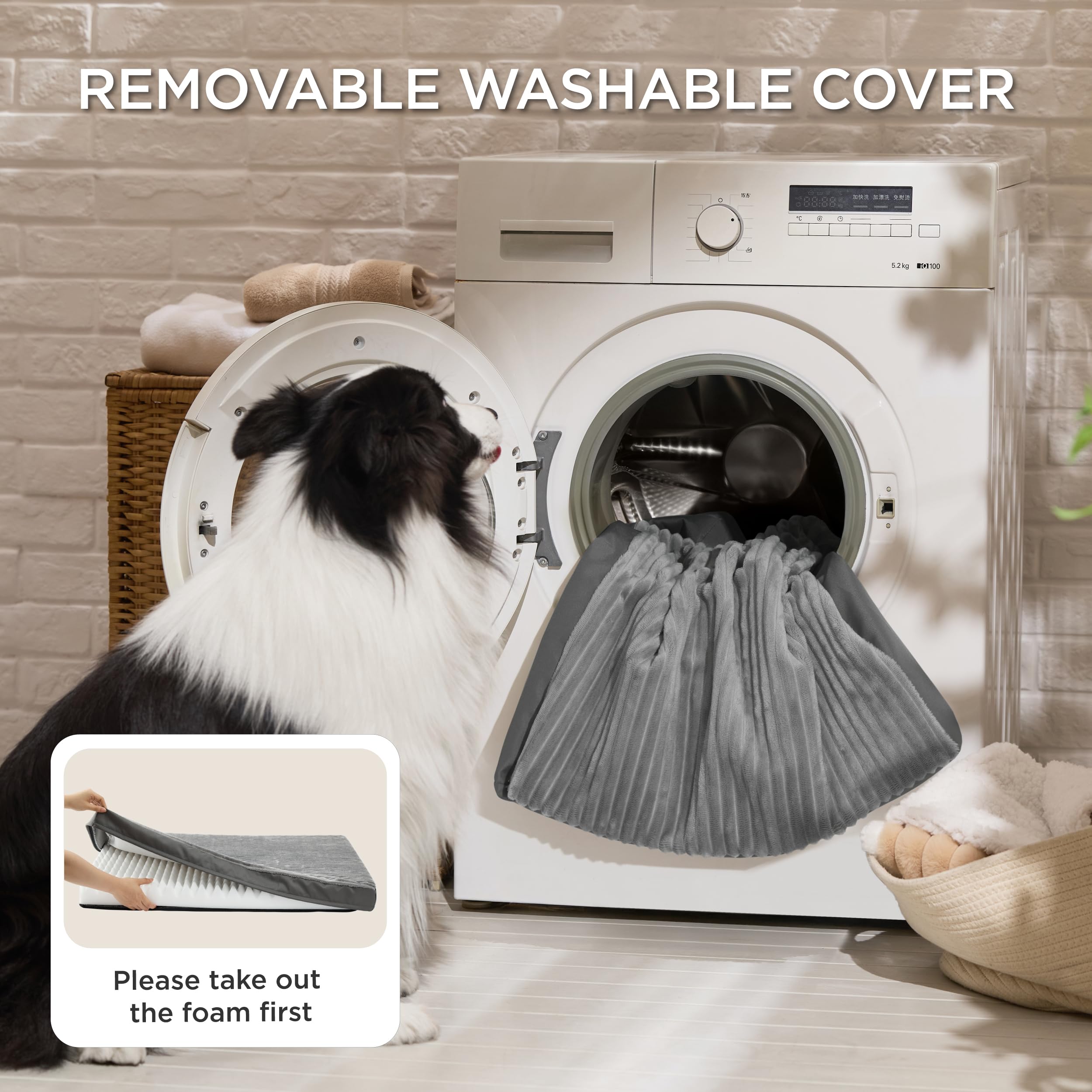U By Bedsure Orthopedic Dog Bed with Removable Cover photo 8