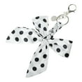 thumbnail image 5 of Unique Bargains 1 Pc Fashion Bow Scarf Polka Dot Print Handbag Charm Bag Accessories White, 5 of 5