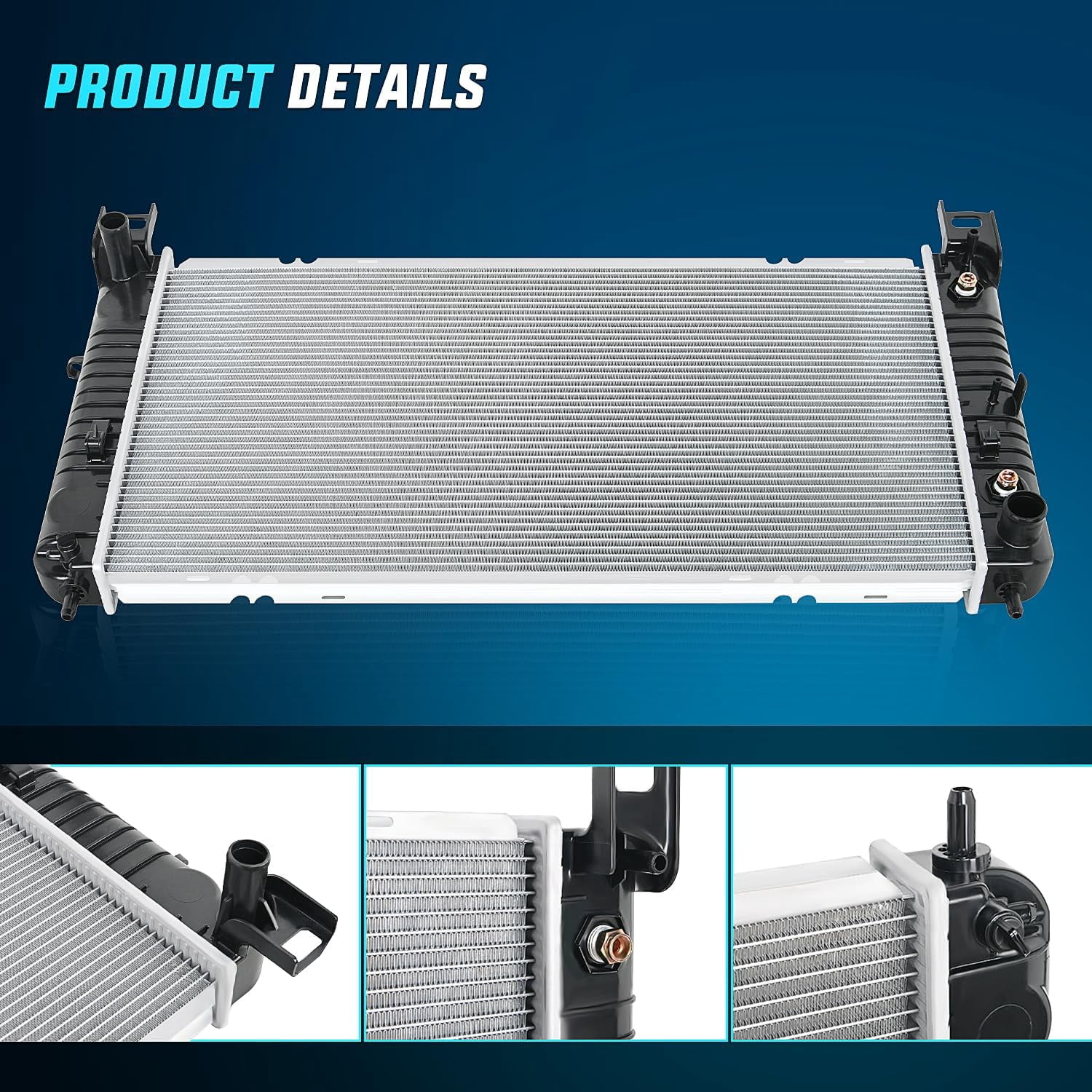 Nilight 34" Radiator for Chevrolet Silverado 1500 1999-2013, GMC Sierra 1500 2003-2013, Tahoe/Suburban Yukon XL 1500 2000-2014, without Engine Oil Cooler, CU2423