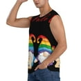 thumbnail image 2 of JUNZAN Lgbt Gnome Men's Sleeveless T Shirts,Sleeveless Muscle Shirts,Sizes S-3XL, 2 of 5