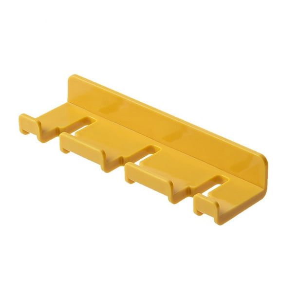 Toystoory Ganchos colgantes sin perforación montados en la pared, soporte impermeable para de dientes, colgador de almacenamiento de Cable Accesorios de baño Amarillo