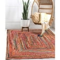 thumbnail image 3 of LR Home Ian 7'6" x 9'6" Rainbow Braided Stripe Indoor Area Rug, 3 of 5
