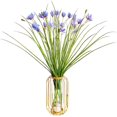 thumbnail image 3 of 6pcs Artificial Silk Onion Orchid Plastic Flower Bouquet Realistic DIY Blooms Table Centerpiece for Home Kitchen Garden Wedding Party Decor… (Blue),Blue, 3 of 6