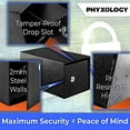 thumbnail image 5 of Mountable Cash Drop Box with Tamper-Proof Slot. Great as a Key Depository Or Deposit Safe for Hotels, Apartments Or Retail. Highly Secure Thick Steel and Key Lock! Pre-Drilled for, 5 of 6