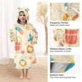 thumbnail image 3 of FORMRS Wearable Blanket Hoodie with Sleeves for Kids Cozy Flannel Sweatshirt, Beach Pattern, 3 of 7