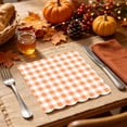 thumbnail image 3 of 50-Piece Check Print Disposable Tableware Set with 9-Inch Paper Plates, Cups and Napkins, Festive Party Supplies for Thanksgiving Banquet, Birthday Reunion, Family Dinner Decoration, 3 of 6