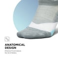 thumbnail image 5 of Feetures Elite Light Cushion No Show Tab Ankle Socks - Sport Sock with Targeted Compression - Gray Sky, L (1 Pair), 5 of 7