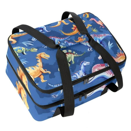 

Anna Cowper Insulation Bags Travel Shopper Insulated Food Delivery Bag Picnic Bag Hand-held Cooler Bag Cute Dinosaur