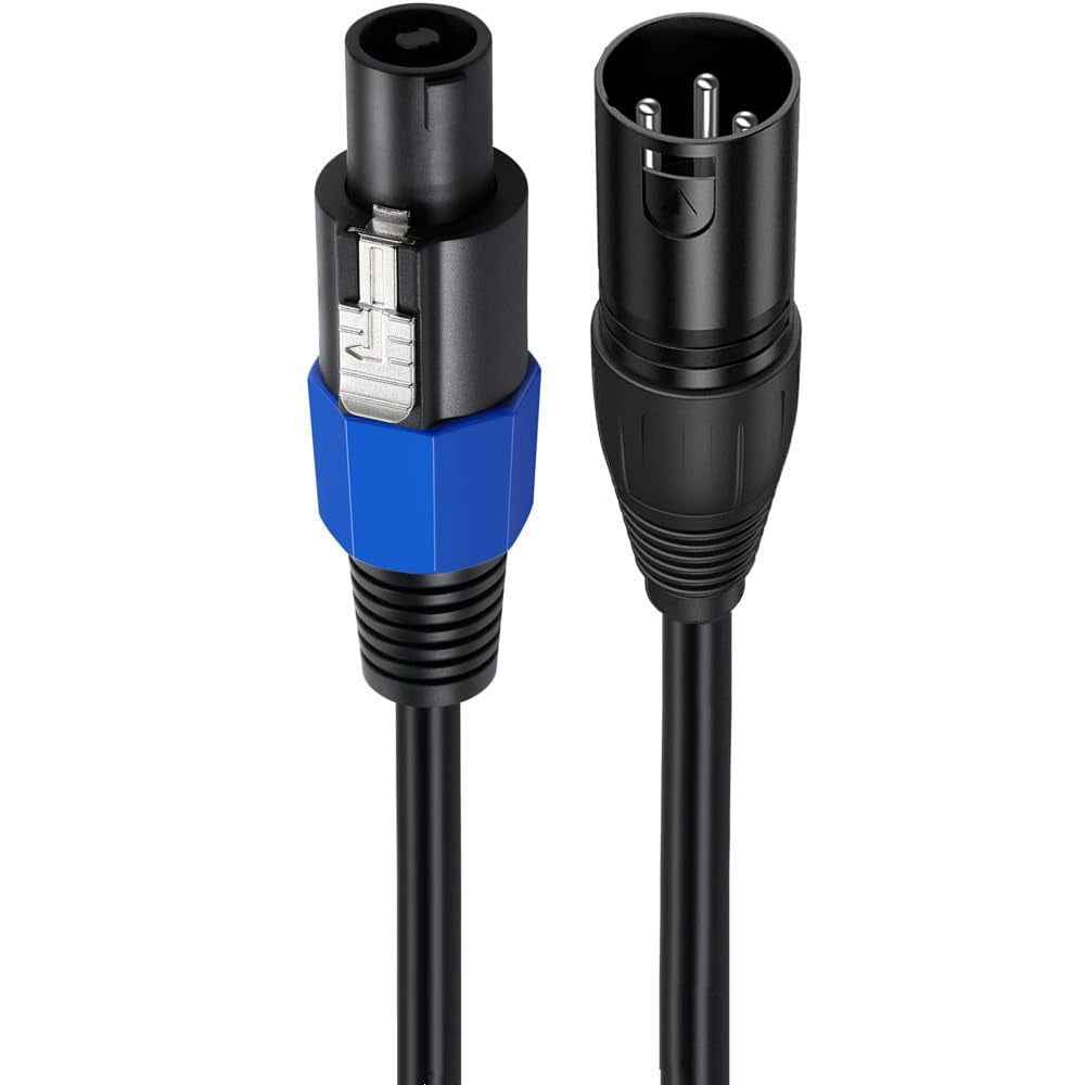 mistyhony Speakon to XLR Speaker Cable, XLR Female to Speakon Male Adapter, 50cm/1.6Feet with Twist Lock for DJ/PA Speakers