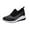 Black, variant on Fesfesfes Women Sneakers Wedge Shoes Women's Casual High-heeled Slip-on Shoes Fashion Casual Slip-on US:7(39)