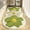 Green, variant on Floral Cute Rug, Irregular Shaped Rug, Cute Rugs for Bedroom, Flower Shaped Rug, Bedroom Floor Carpet Non Slip Washable Area Rug for Home Room Playroom Living Room Entryway 60x40 Cm