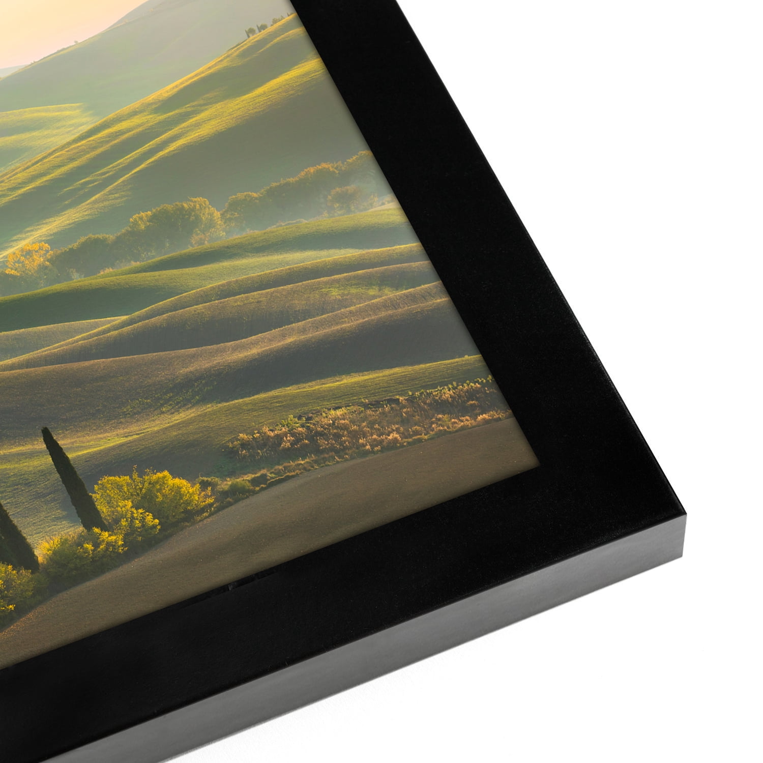Americanflat 9x9 Picture Frame in Black - Composite Wood with Shatter Resistant Glass - Horizontal and Vertical Formats for Wall and Tabletop