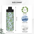 thumbnail image 3 of Cauagu Cute Floral Frog Print 18oz Vacuum Insulated Stainless Steel Water Bottle,Coffee Travel Mug Spill Proof with Lid,Thermos Cup for Keep Hot/Ice Water Drinks, 3 of 7